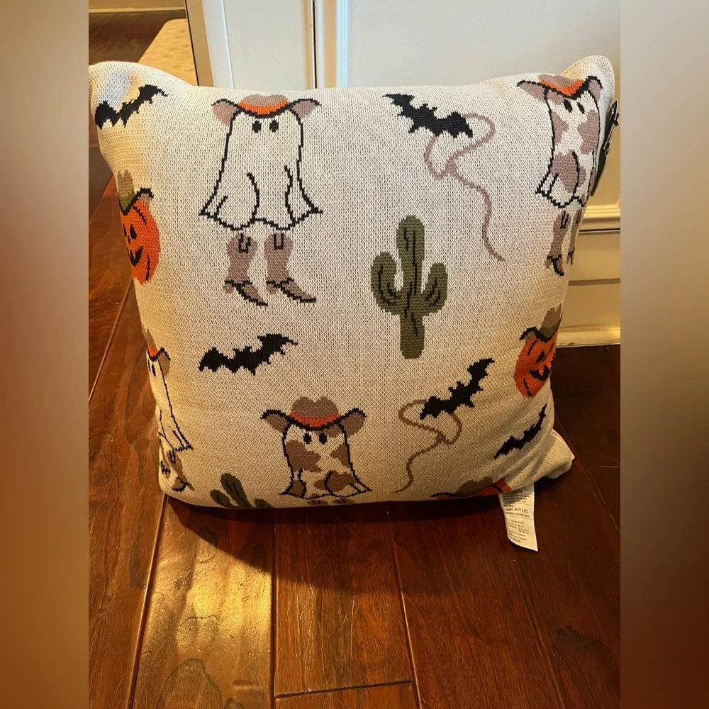 Halloween Down Alternative Pillow Cowboy Ghost leopard cactus